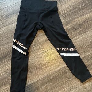 Black Leopard Print Women's Leggings